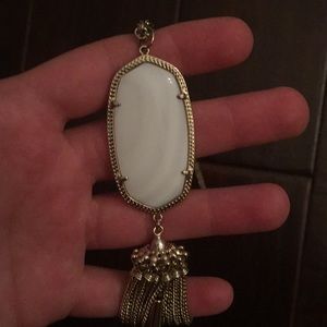 Kendra Scott Jewelry - Kendra Scott White Pendant Tassel Necklace Rayne Kendra Scott Jewelry - Kendra Scott White Pendant Tassel Necklace Rayne